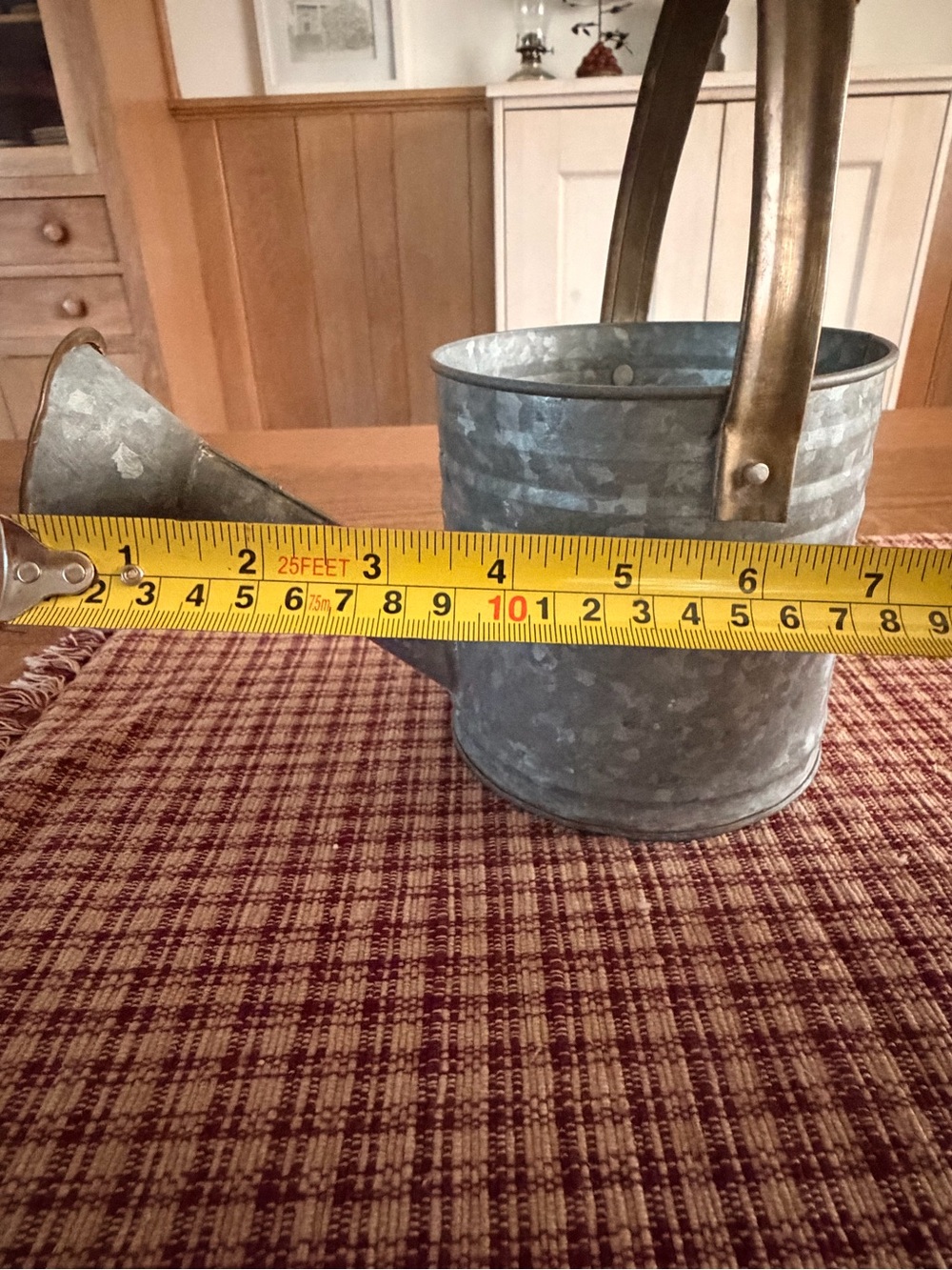 Rustic Metal Watering Can Farmhouse Cottage Garden Decor - Picture 9 of 9